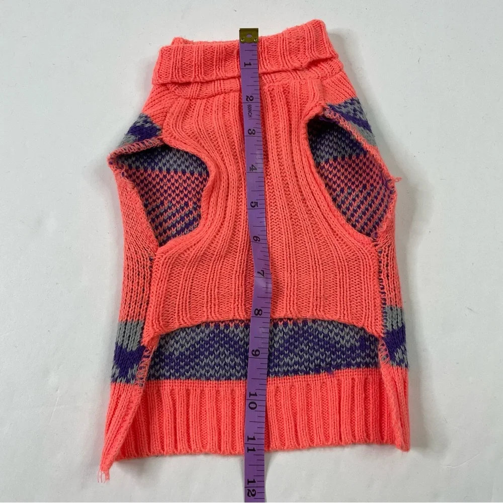 7x11” Small Knit Argyle Dog Sweater